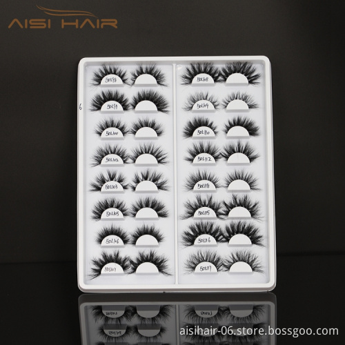 Wholesale 100% Real Mink Fur Mink Eyelashes Vendor 3D 5D Mink 25 mm False Lashes With Customized Packaging